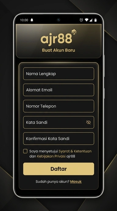 Cara Mudah Daftar Akun ajr88 untuk Android