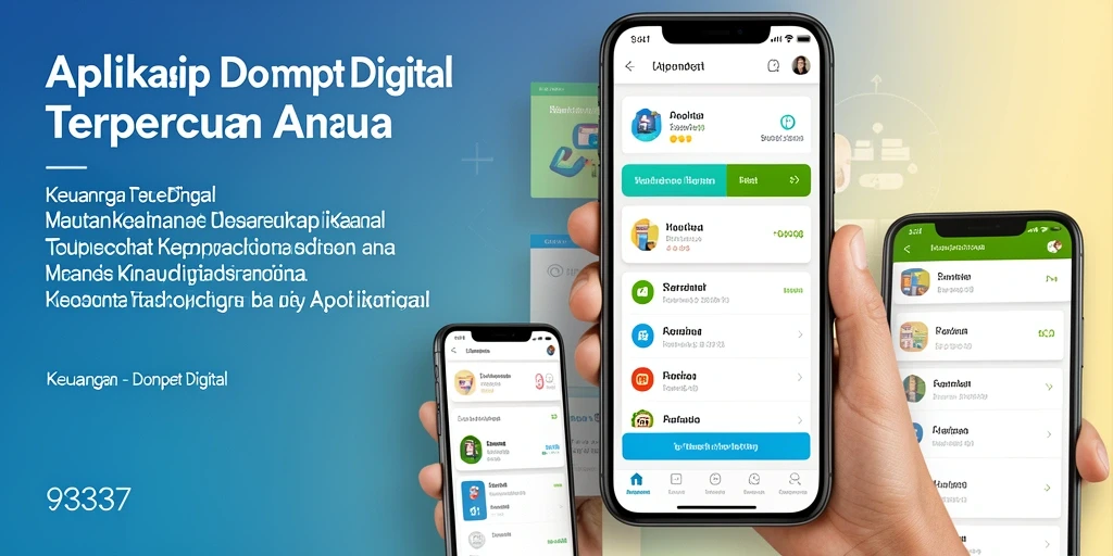 Tampilan antarmuka aplikasi Dompet Digital 93337 yang user-friendly.