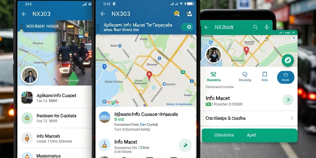 Tampilan antarmuka aplikasi NX303 yang informatif dan mudah digunakan.