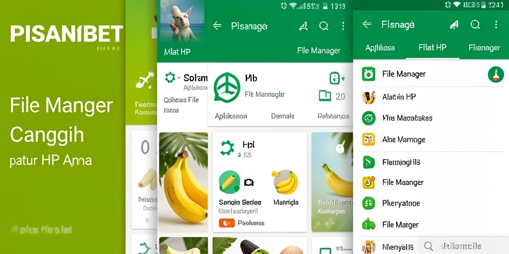 Screenshot antarmuka PISANGBET yang menunjukkan pengelolaan file yang mudah.
