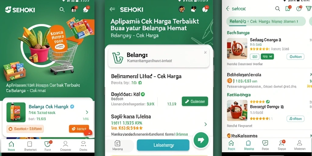 Tampilan antarmuka <strong>SEHOKI</strong> yang sederhana dan informatif untuk cek harga.