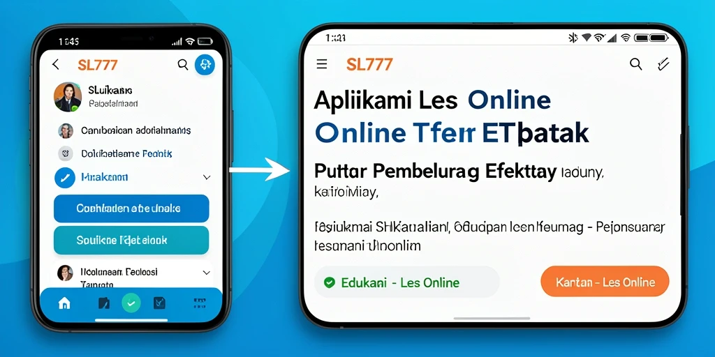 Tampilan antarmuka SL777 yang intuitif untuk belajar online.