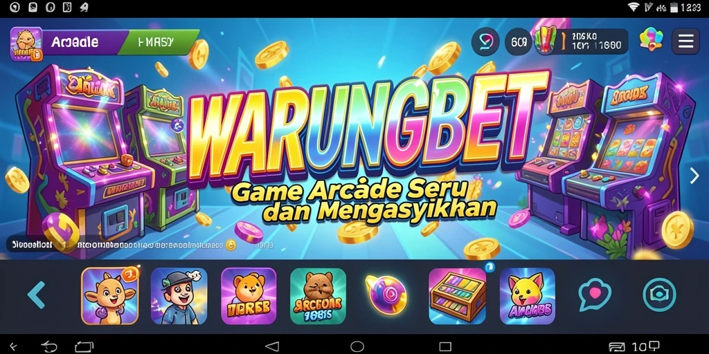 Tampilan antarmuka yang dinamis dan penuh warna dari WARUNGBET.
