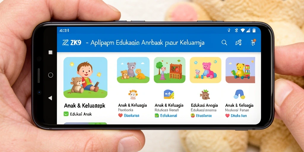 Antarmuka ZK9 yang menarik dan penuh warna untuk edukasi anak.